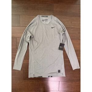 Nike Pro Dri-FIT Slim Training Top Men’s Large Smoke Grey Athletic Shirt